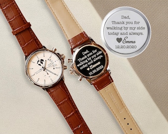 Personalized Watch Engraved Mens Watch Gift for Dad Gift for Him Mens Gift for Boyfriend Anniversary Gift Groomsmen Watch Husband Gift