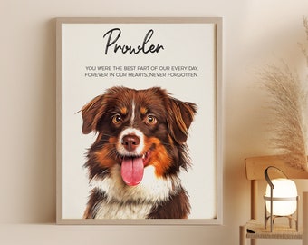 Custom Pet Portrait from Photo, Personalized Custom Dog Portraits Cat Portraits, Custom Pet Art, Pet Memorial Loss Gift, Dog Painting