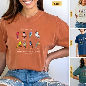 Comfort Colors - Christian Shirts, Whatever is True, Philippians 4:8 Bird Shirt, Christian Tshirts, Christian Gifts, Jesus Shirt Bible Verse