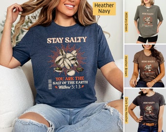 Camisas cristianas, Manténgase salado, Mateo 5:13 Pistacho, Camisetas cristianas, Camisa de Jesús, Camisa de versículo bíblico, Fe sea regalos cristianos salados