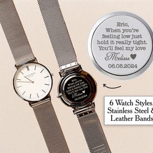 Father of the Bride Gift from Bride Engraved Mens Watch Gift for Dad Gift from Daughter Wedding Gift From Bride To Dad Father of Groom Gift