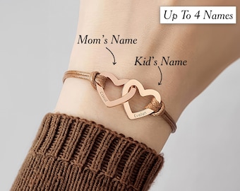 New Mom Bracelet, Mother Daughter Bracelet, Mom Jewelry, First Time Mom Gift, Mom Bracelet With Kids Names New Mom Gift Custom Name Bracelet