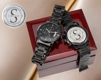 Groomsmen Gifts Personalized Mens Watch Engraved Groomsmen Watch Groomsmen Proposal Gifts Wedding Gift for Him Best Man Gifts for Groom