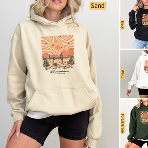 Christian Hoodie, I can do all things through Christ,  Philippians 4:13 Desert Mountains, Christian Sweatshirt, Christian Shirts Bible Verse