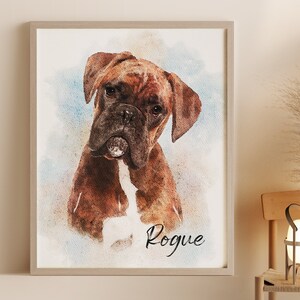 Custom Pet Portrait From Photo, Watercolor Pet painting, Custom Dog Portrait, Pet Portrait, Pet Loss Gift, Dog Painting, Pet Memorial Gift