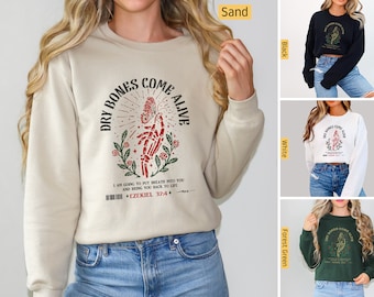 Felpa cristiana, Ossa Secche Come Alive, Ezechiele 37:4, Camicie cristiane, Camicia di Gesù, Camicia Versetto della Bibbia, Camicia Fede, Regalo cristiano