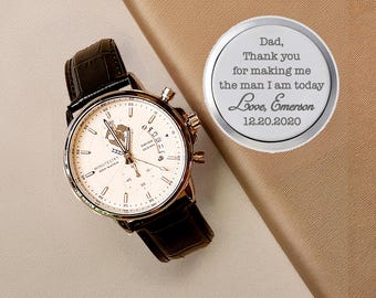Father of the Groom Gift Dad Wedding Gift From Groom Dad Gift From Groom To Dad Gift Wedding Day Custom Engraved Mens Watch Gift for Dad