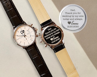 Fathers Day Gift from Daughter Engraved Watch for Husband Dad Grandpa Personalized Gift for Dad Handwriting Gift for Men Handwriting Wa