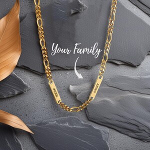 Name Necklace For Men Father&#39;s Day Gift For Him Mens Necklace Silver Kids Name Necklace Gift For Dad Necklace Personalized Husband Gift
