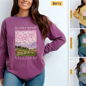 Comfort Colors - Christian Shirts, Blessings Masterpiece shirt, James 1:2-4, Longsleeve, Christian Tshirts, Bible Verse Church Shirt Gifts