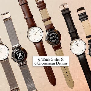 Groomsmen Gifts Personalized Mens Watch Engraved Groomsmen Watch Groomsmen Proposal Gifts Wedding Gift for Him Best Man Gifts for Groom