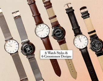 Groomsmen Gifts Personalized Mens Watch Engraved Groomsmen Watch Groomsmen Proposal Gifts Wedding Gift for Him Best Man Gifts for Groom