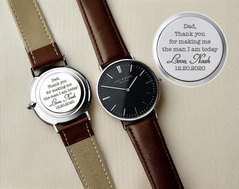 Father of the Groom Gift Dad Wedding Gift From Groom Dad Gift From Groom To Dad Gift Wedding Day Custom Engraved Mens Watch Gift for Dad