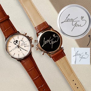 Handwriting Gifts for Groom Wedding Watch for Groom Engraved Watch for Men Wedding Gift for Groom Custom Gift for Husband Engagement Gift