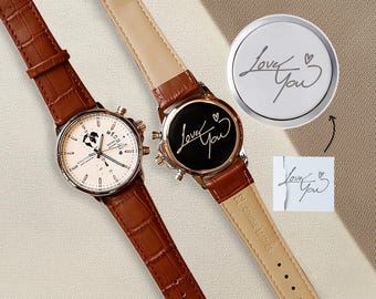 Handwriting Gifts for Groom Wedding Watch for Groom Engraved Watch for Men Wedding Gift for Groom Custom Gift for Husband Engagement Gift