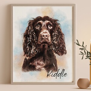 Custom Pet Portrait From Photo, Watercolor Pet painting, Custom Dog Portrait, Pet Portrait, Pet Loss Gift, Dog Painting, Pet Memorial Gift