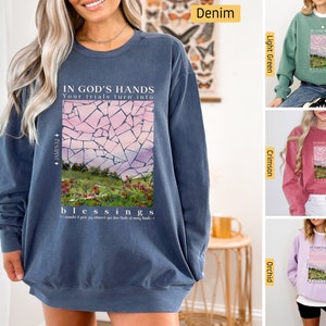 Comfort Colors -  Christian Sweatshirt, Blessings Masterpiece shirt, James 1:2-4, Christian Shirts, Jesus Shirt, Bible Verse Shirt Gifts