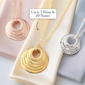 Grandma Necklace With Grandkids Names, Personalized Grandmothers Necklace, Custom Grandma Gift from Grandkid Family Necklace Nana Gift