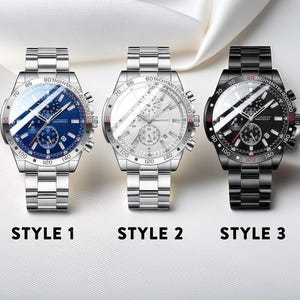 three different styles of watches sitting next to each other