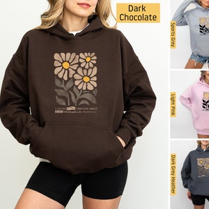 Christian Hoodie, I can do all things through Christ,  Philippians 4:13 Flowers, Christian Sweatshirt, Christian Shirts, Jesus Bible Verse