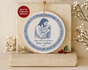 Miscarriage Ornament Jesus Baby Memorial Ornament for Miscarriage Christmas Ornament Personalized  Infant Memorial Ornament Religious