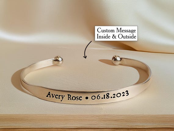 Bracelet for New Mom Bracelet Gift, New Baby Bracelet Birth Stats
