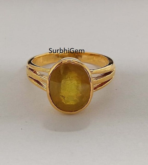 Buy Natural Certified Yellow Sapphire/ Pukhraj 925 Sterling Silver  Astrological Purpose Ring for Women Ring Woman Gift Ring Promise Gift  Online in India - Etsy