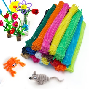 200Pcs Craft Pipe Cleaners,12 inch Long Pipe Cleaners in 10 Colors,Pipe  Cleaners, Pipe Cleaners for Crafts (Multicolor)