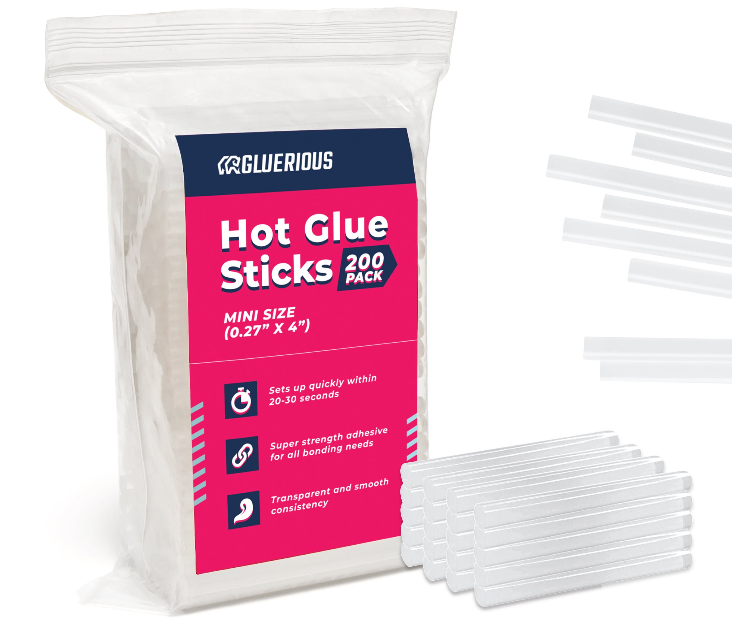 Small Hot Glue Sticks Clear, 36 Pack Mini Hot Melt Glue Sticks, Craft Glue  Sticks For Fabric Wood, All Temp Adhesive Glue Sticks For Christmas