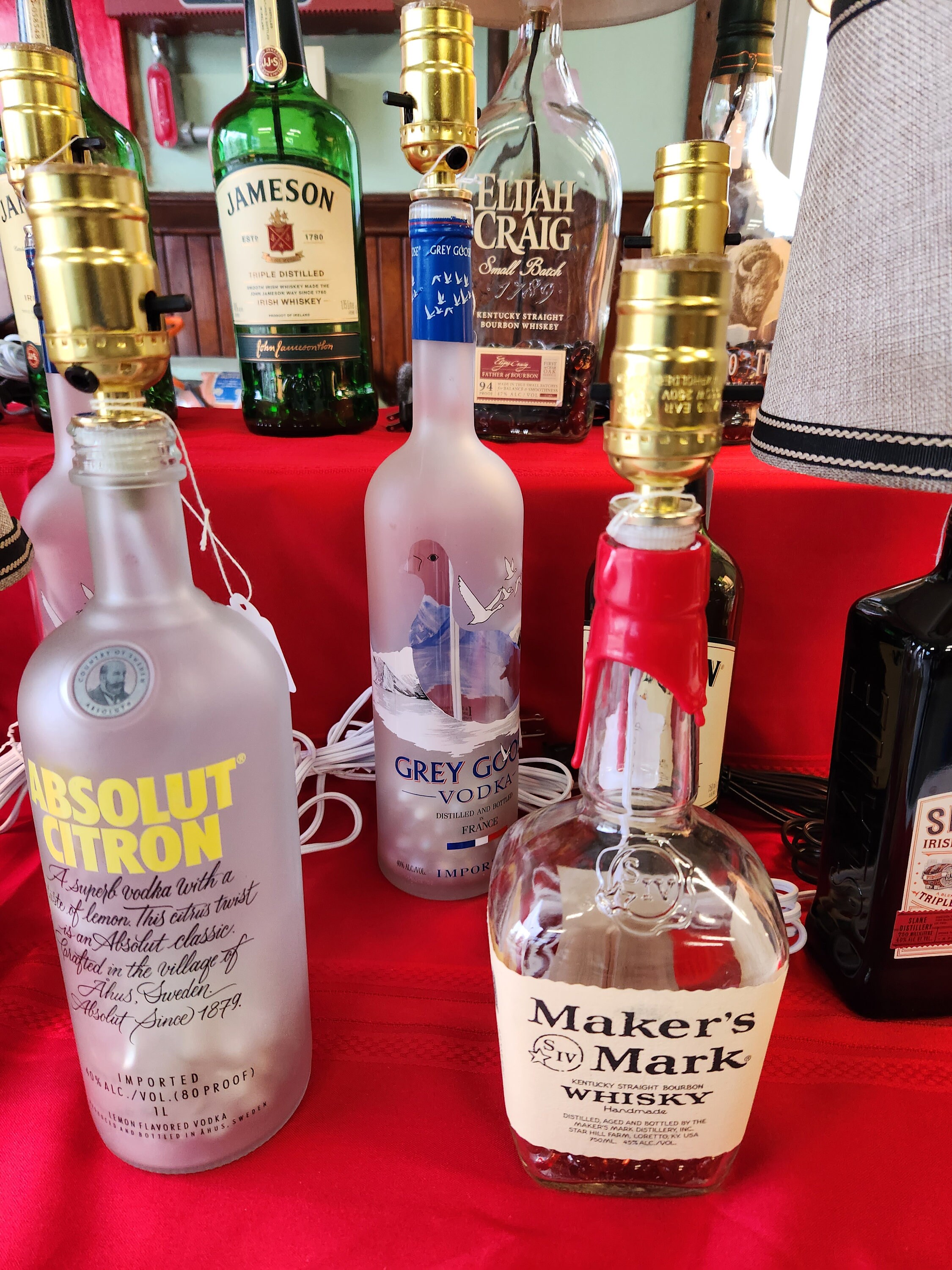 Liquor Bottle Lamps With Shade or Without Shade Etsy