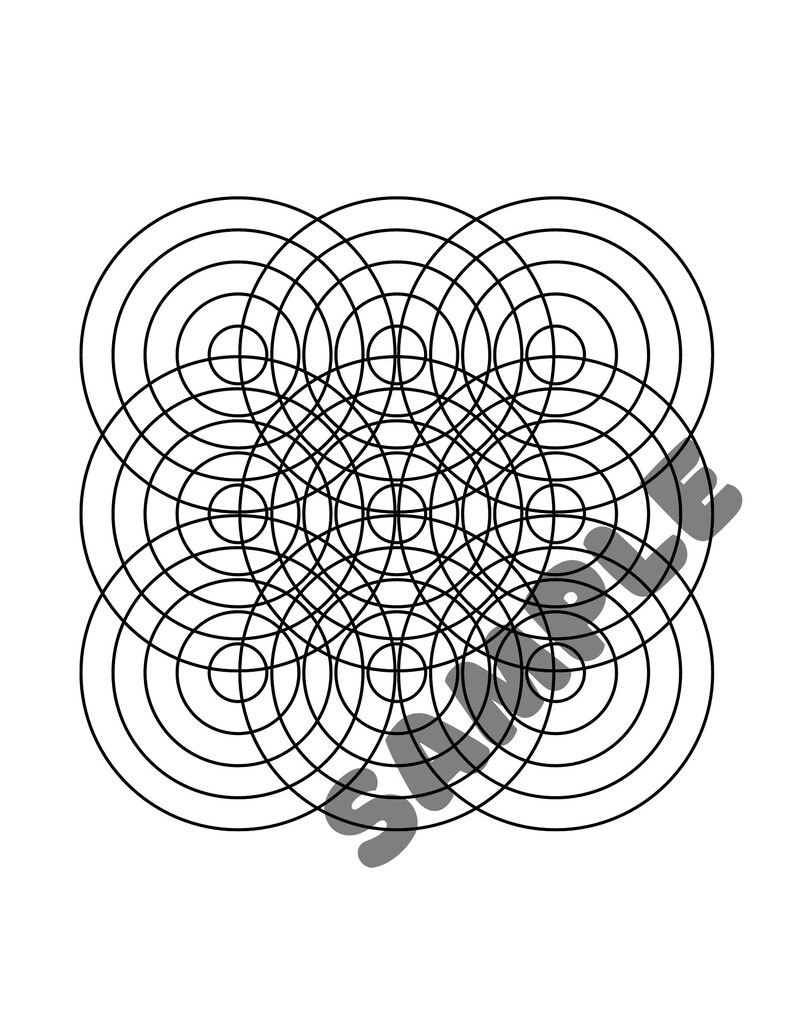 Geometric Coloring Page, Mandala Digital Coloring Page, Adult Coloring ...