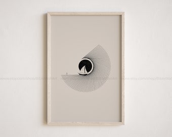 Jesús caminando sobre el agua, Arte imprimible cristiano abstracto, Impresión cristiana, Arte minimalista de Jesús, Decoración religiosa moderna, 11x14, 16x20