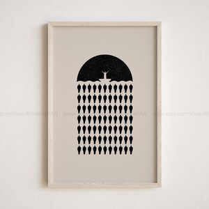 Jesus sermon, Jesus preaching on water, Minimalist Christian Art, Abstract Religious Decor, Bible Lessons, Mid Century Christian Art
