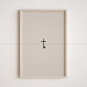 Minimalistisches Kreuz Poster: Moderne christliche Kunst (Digitaler Download)