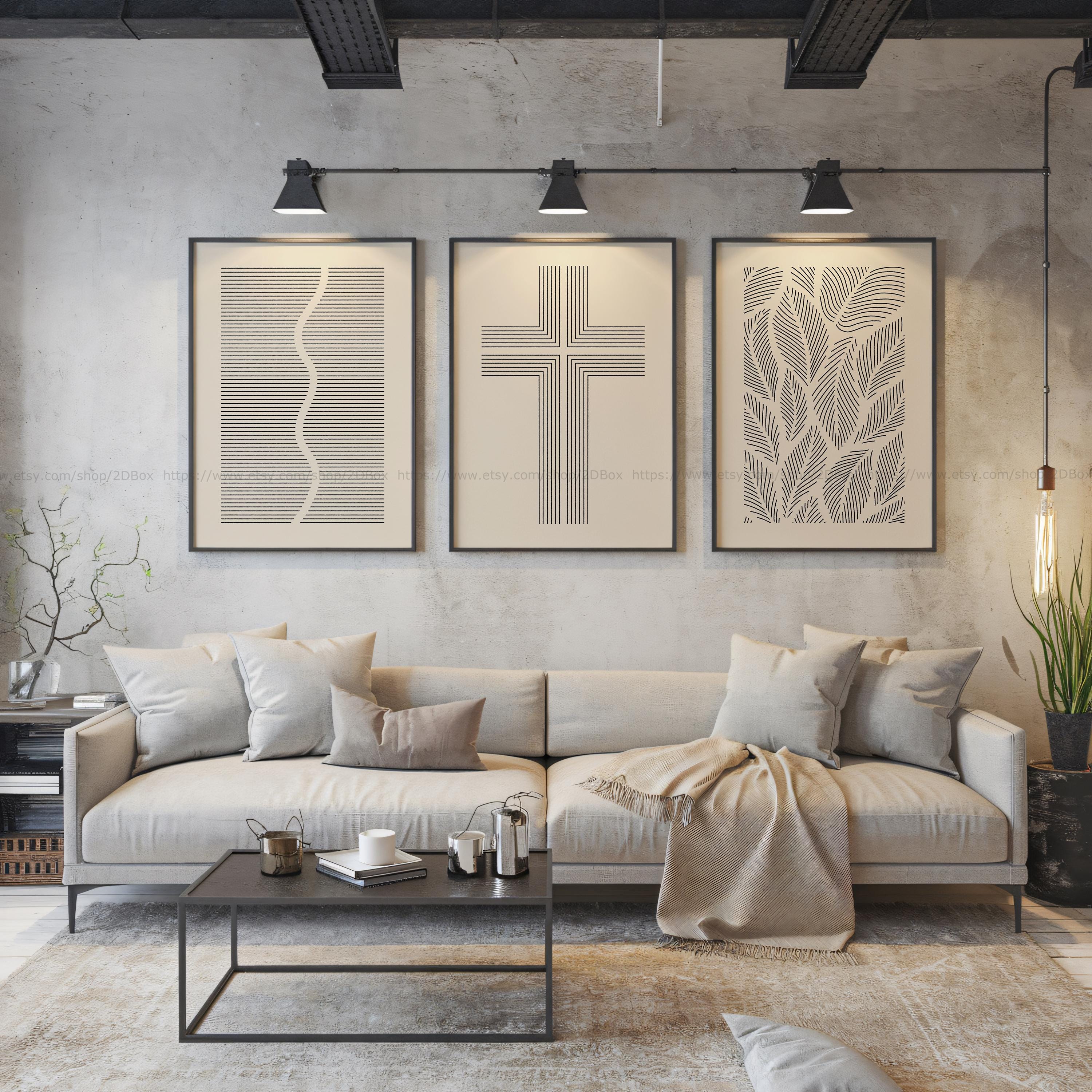 Minimalist Christian Wall Art Set of 3 the Way the Truth the Life John ...