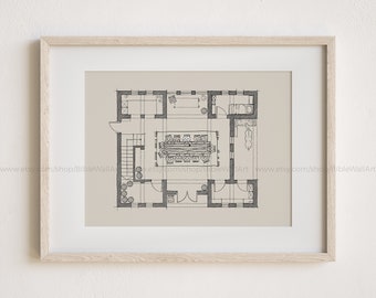 The Last Supper Wall Art Print – Jesus and Disciples Christian Home Decor Modern Minimalist Bible Story  Faith-Based Architectural Poster