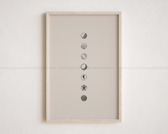 7 Days of Creation Print – Genesis 1 Bible Story Wall Art Minimalist Christian Jesus Poster Scripture Neutral Home Decor Faith-Based Gift