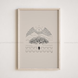 Elijah and the Army of Angels, 2 Kings 6, Modern Christian Printable Art, Abstract Bible Story, Bible Lessons, Elisha and the Invisible Army