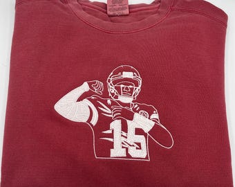 Patrick Mahomes Embroidered Sweatshirt - Kansas City Chiefs Superbowl Fan Gift
