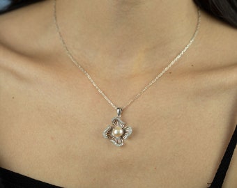 Pearl Necklace | Pendant Necklace | Sterling Silver Necklace | Dainty Necklace | Natural Pearl | Minimalist Necklace | Lobster Clasp
