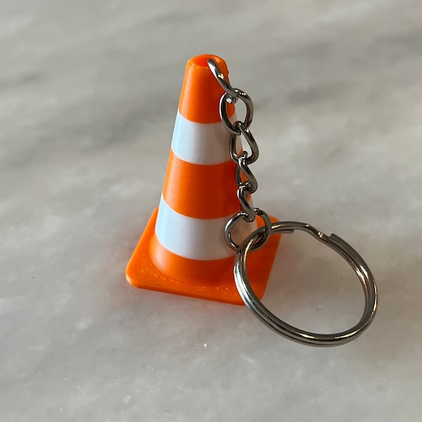 Mini traffic cone keychain