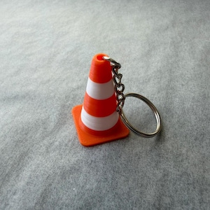 Mini traffic cone keychain