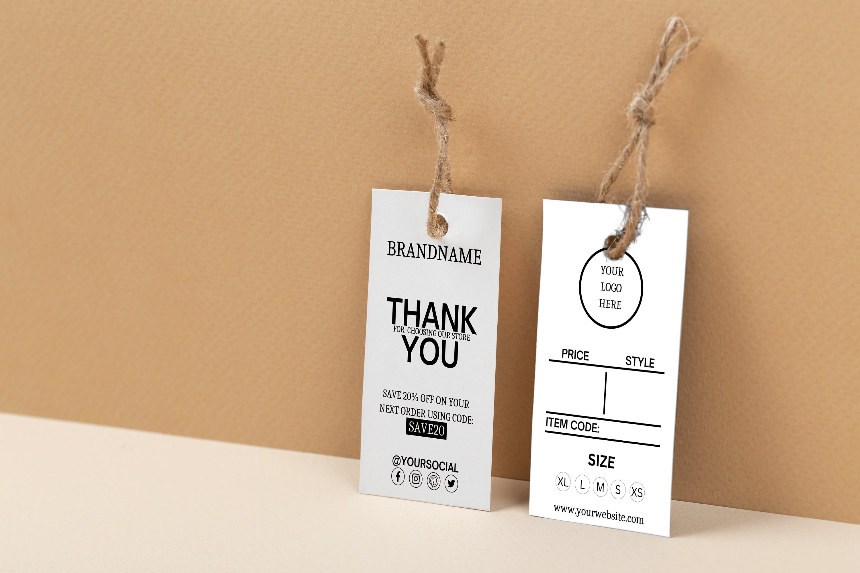 Editable Clothing Hang Tag Template Custom Hang Tags Etsy UK