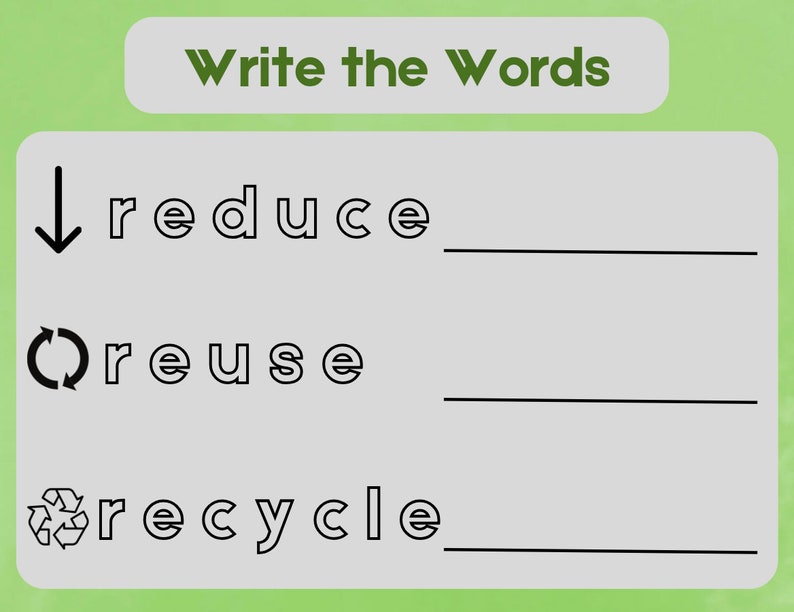 All About Recycling Busy Book Printable - Etsy