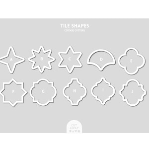 Tile Shapes Cookie Cutters