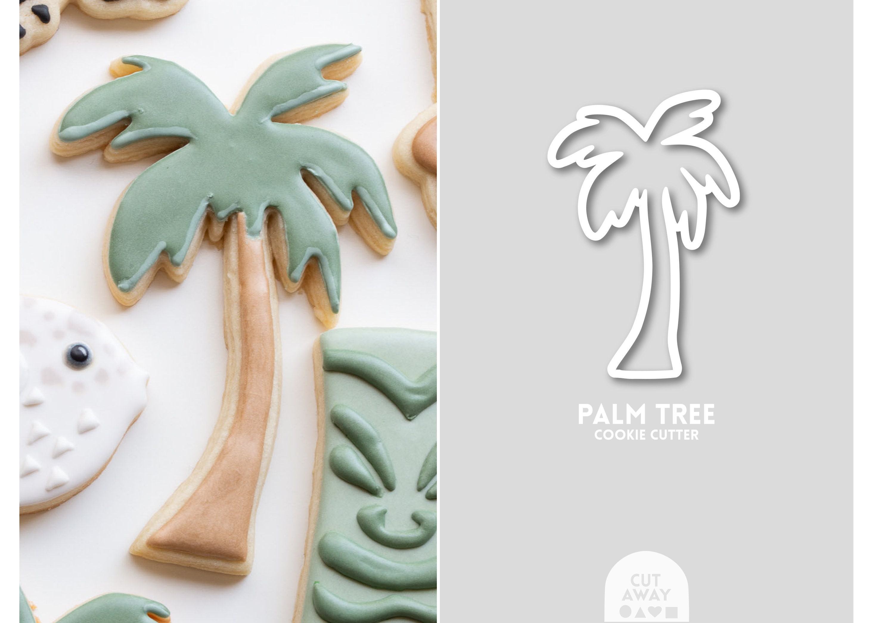 3.75 Inch Palm Tree Metal Cookie Cutter
