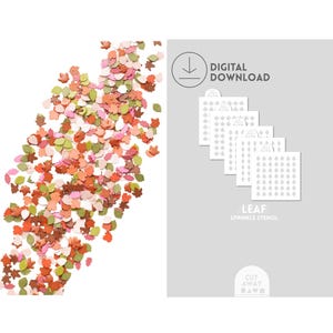 Digital Download- Leaf Sprinkle Stencil- STL File for 3D Printing