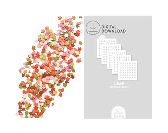 Digital Download- Leaf Sprinkle Stencil- STL File for 3D Printing