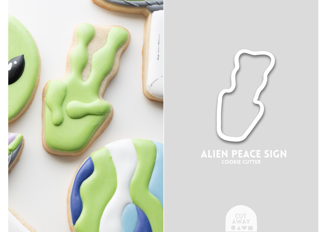 Alien Peace Sign Cookie Cutter - Etsy