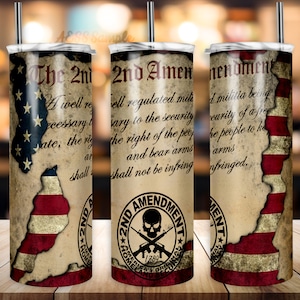 2. Änderung Tumbler Design, PNG Design, Tumbler Wrap, 20 Unzen Tumbler Design, Sublimationsdesign, Tumbler Bild, Amerika Tumbler Design